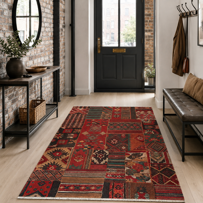 RW7097 washable chenille rug texture and pattern detail