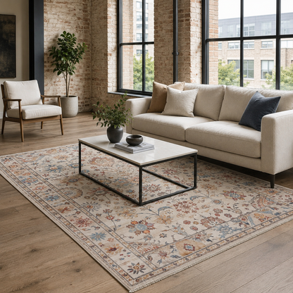 RW7098 washable chenille area rug
