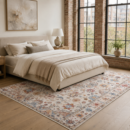 RW7098 washable chenille rug texture and pattern detail