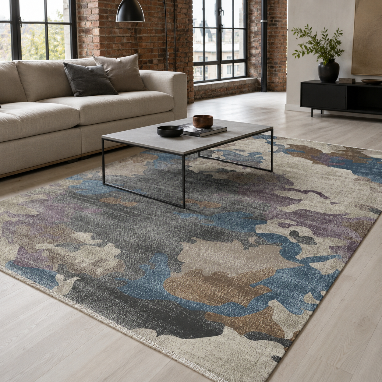 RW7100 washable chenille area rug