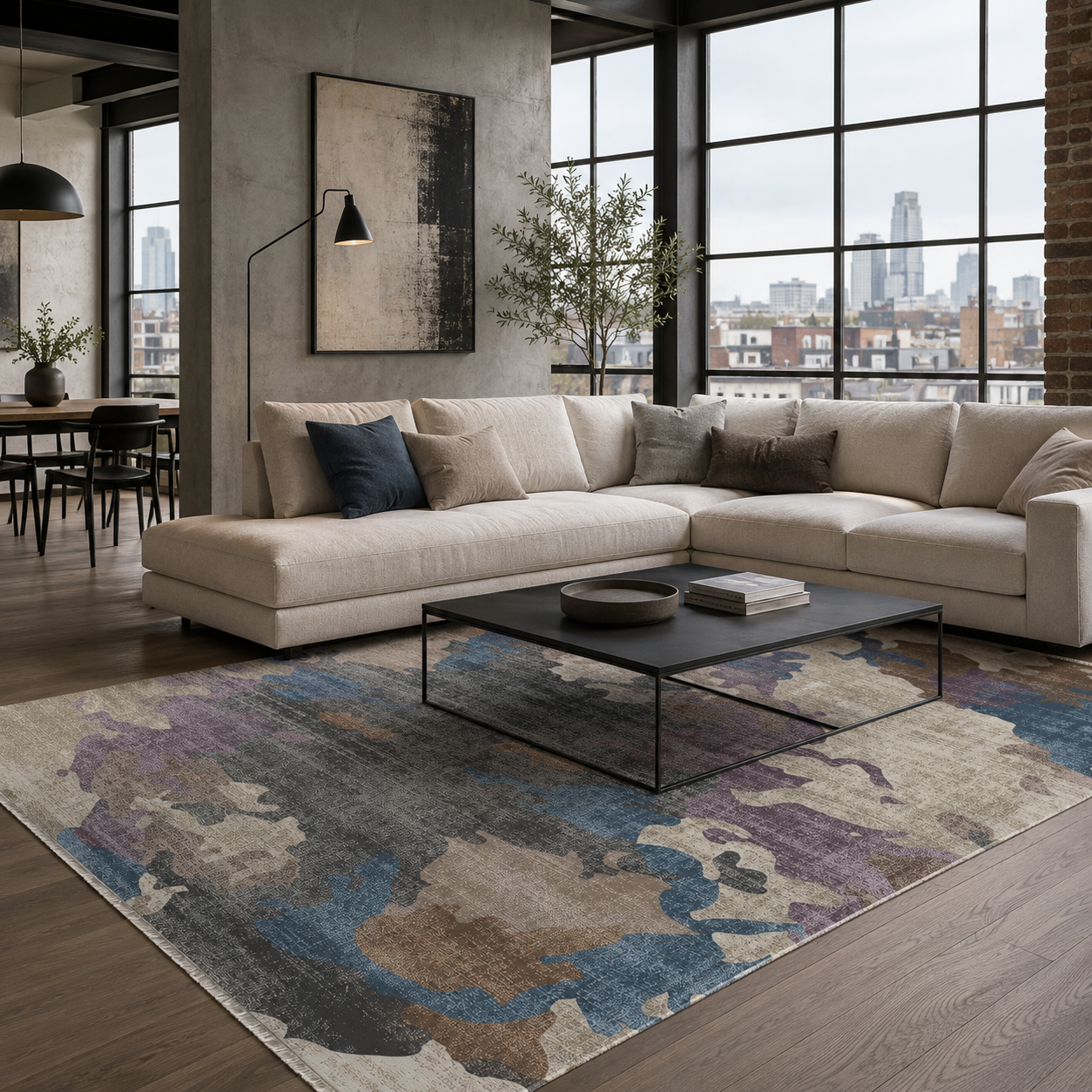 RW7100 washable chenille rug texture and pattern detail