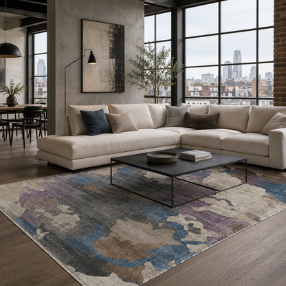 RW7100 washable chenille rug texture and pattern detail