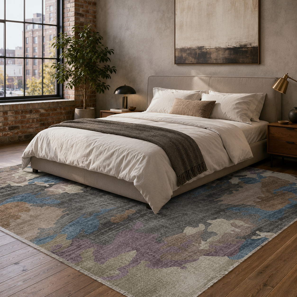 RW7100 washable chenille rug texture and pattern detail