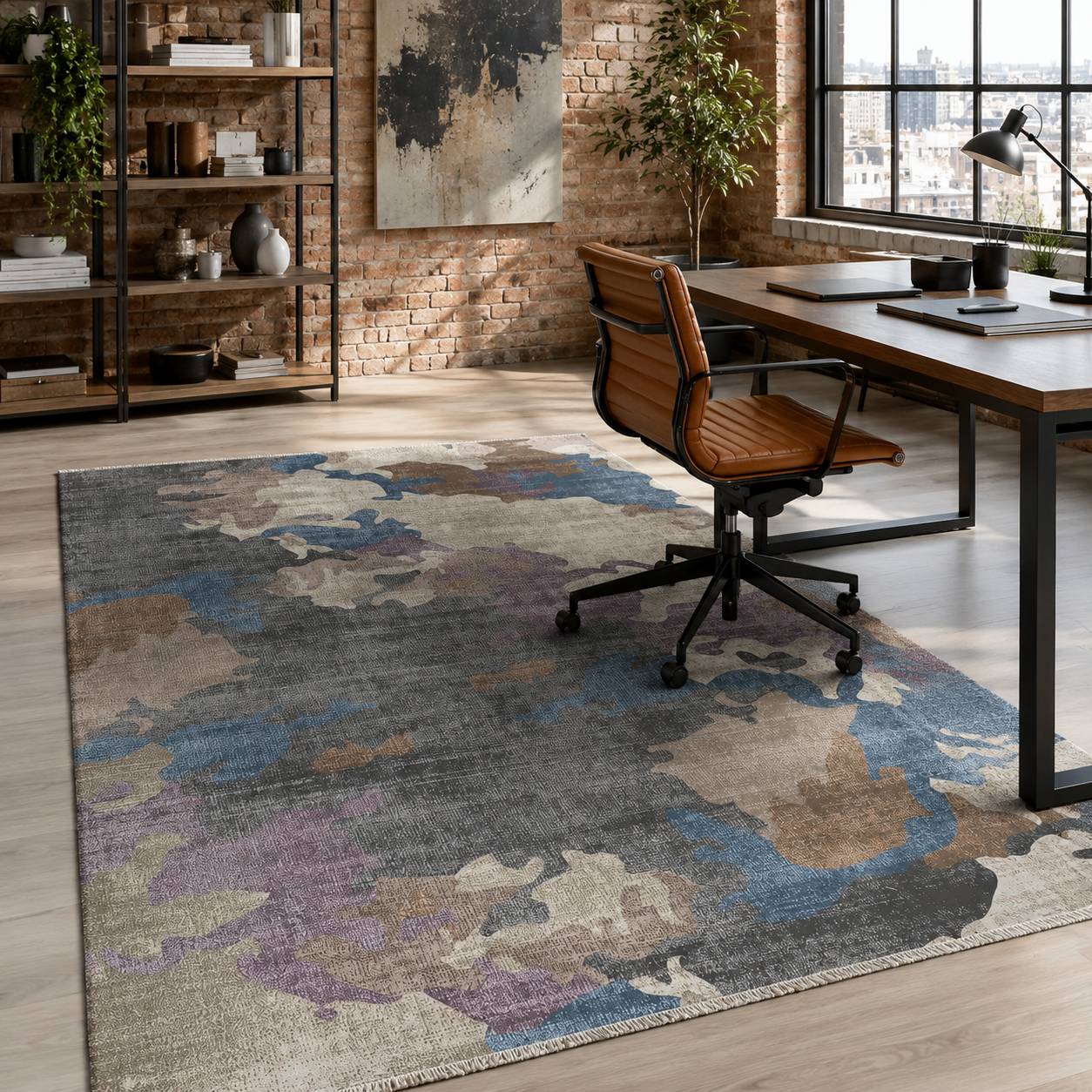 RW7100 washable chenille rug texture and pattern detail