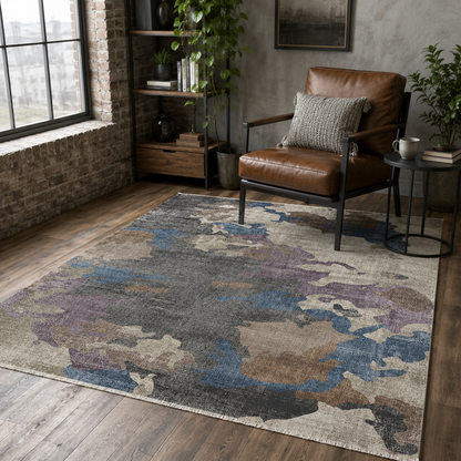 RW7100 washable chenille rug texture and pattern detail
