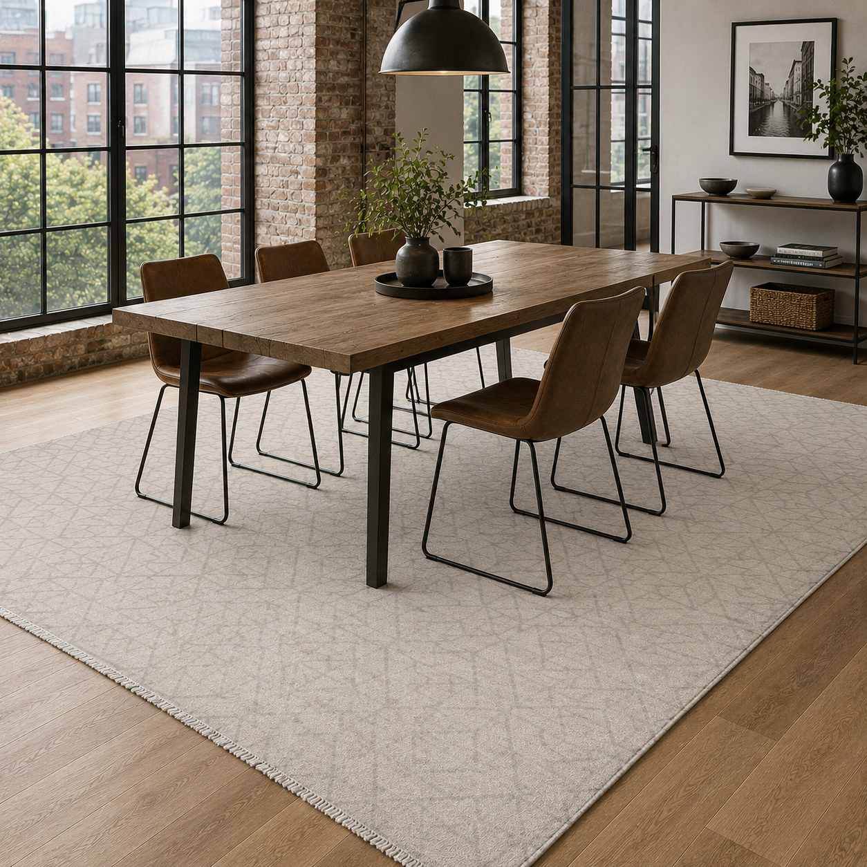 RW7101 washable chenille rug texture and pattern detail