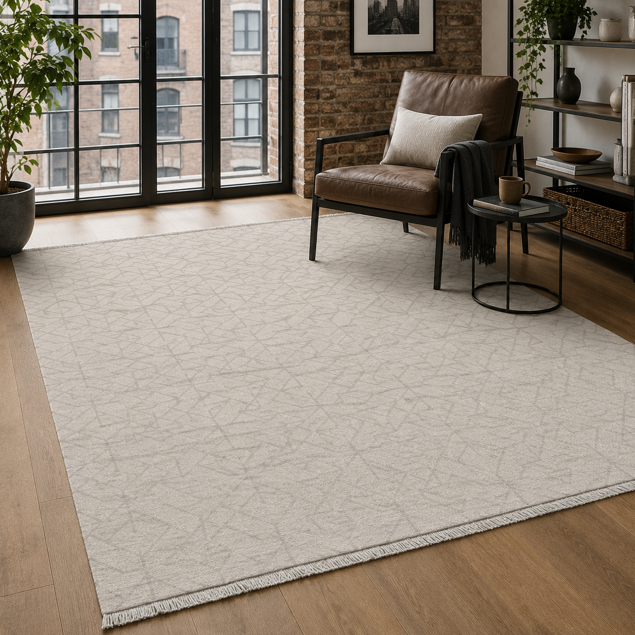 RW7101 washable chenille rug texture and pattern detail