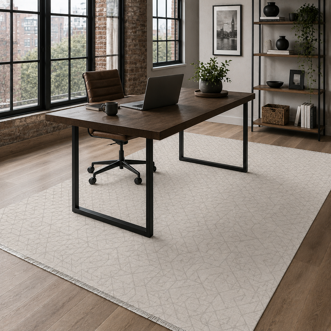 RW7101 washable chenille rug texture and pattern detail