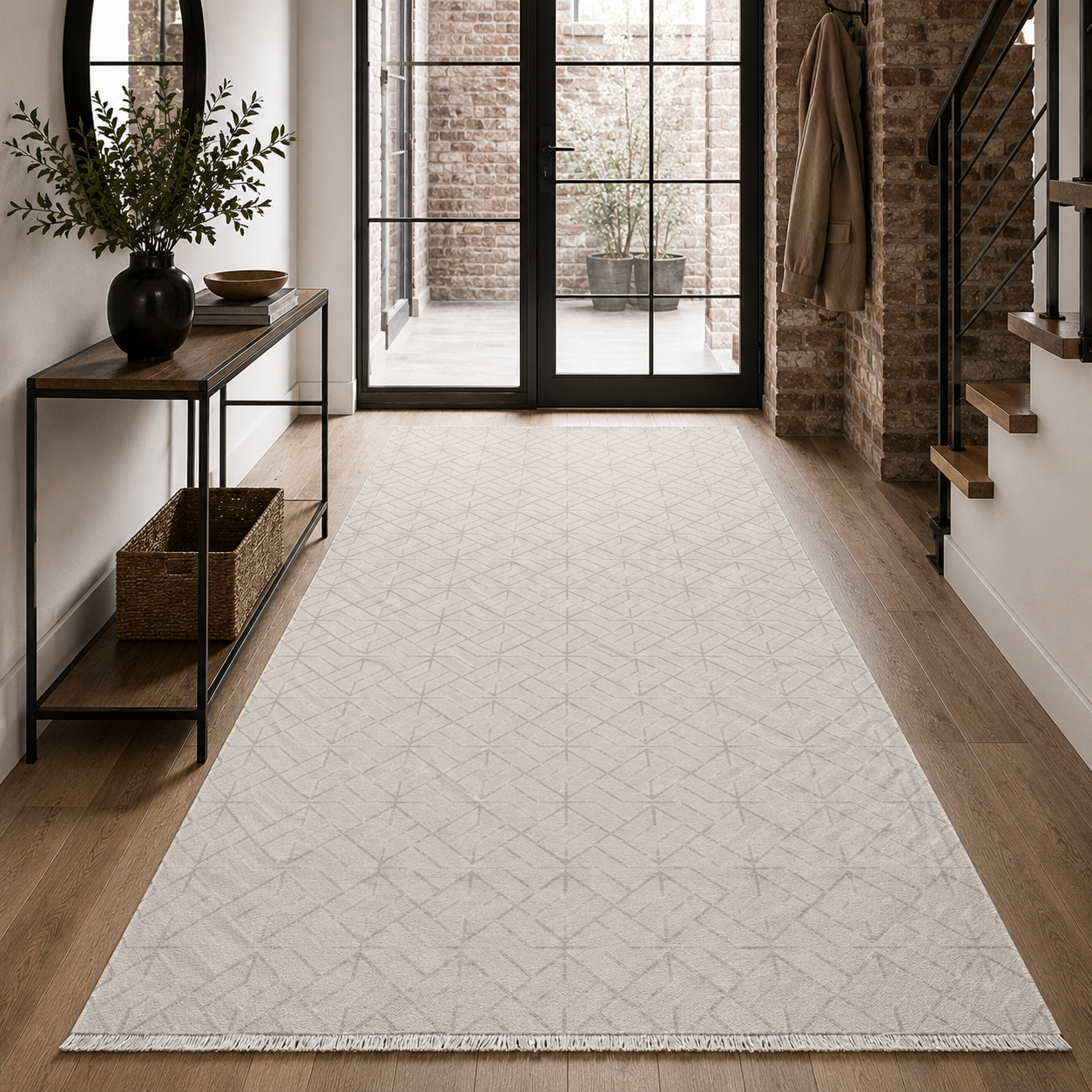 RW7101 washable chenille rug texture and pattern detail
