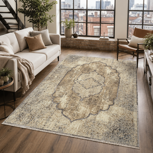 RW7103 washable chenille area rug
