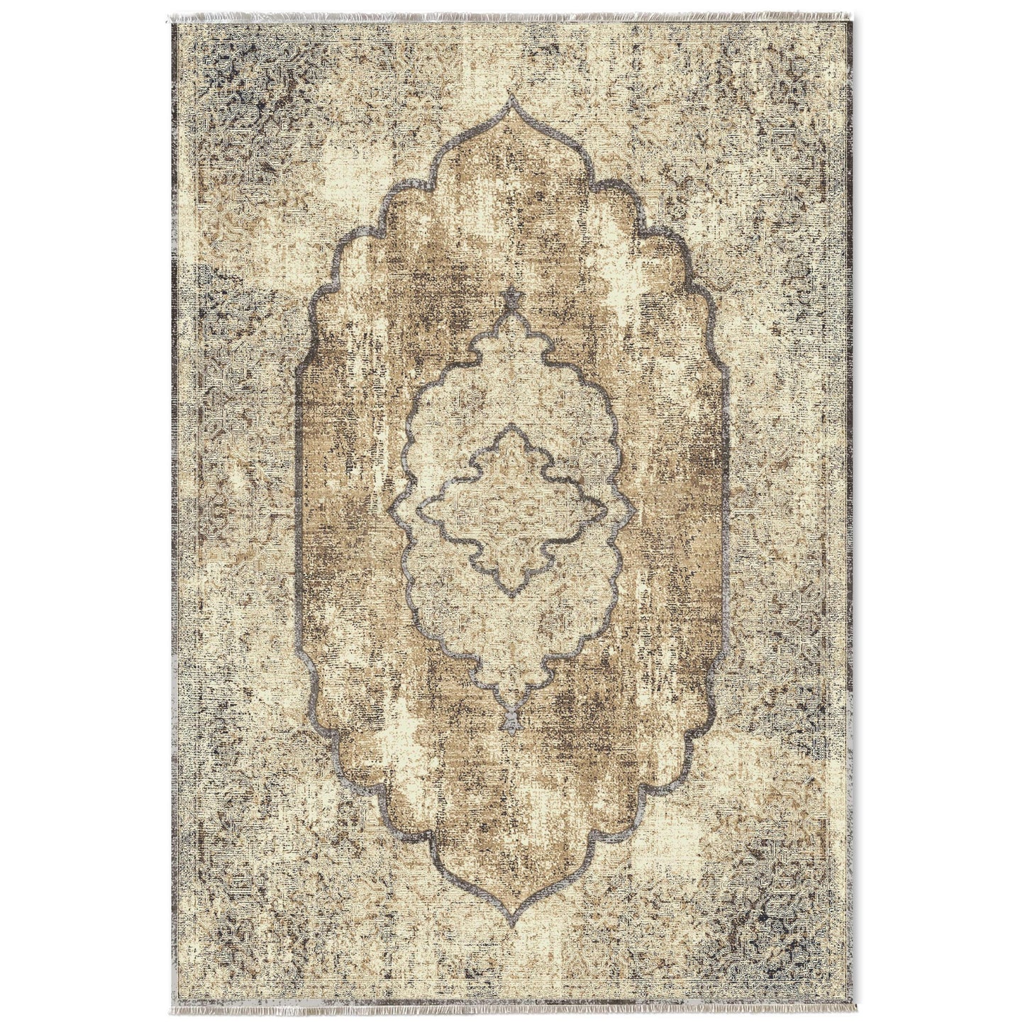 RW7103 washable chenille area rug viewed from above