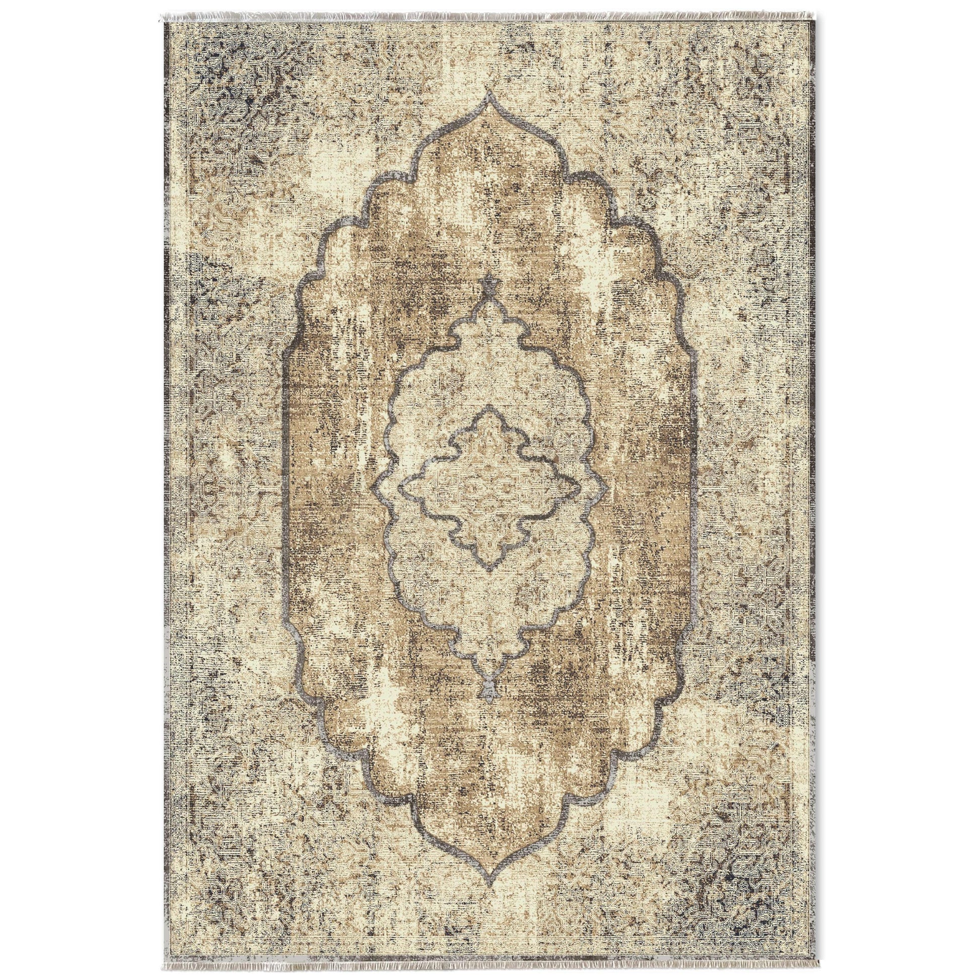 RW7103 washable chenille area rug viewed from above