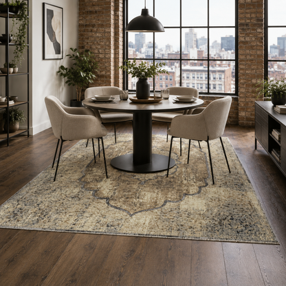RW7103 washable chenille rug texture and pattern detail