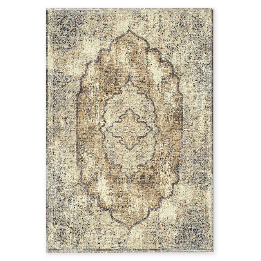 Century Patina Dark Brown Vintage Washable Rug