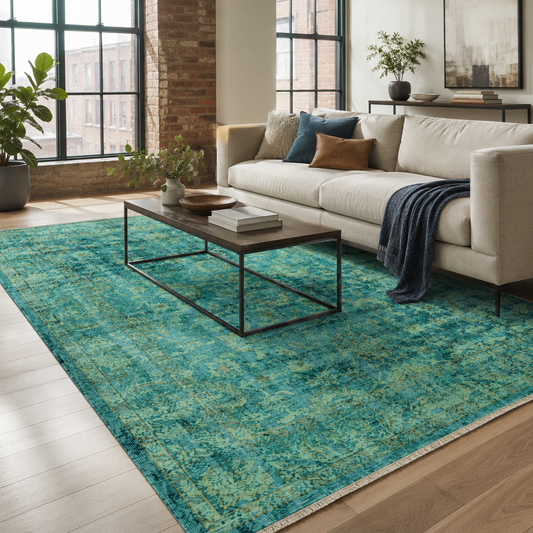 RW7104 washable chenille area rug