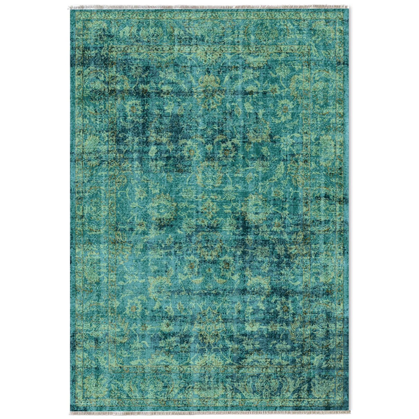 RW7104 washable chenille area rug viewed from above