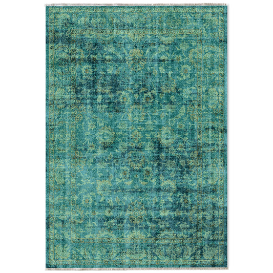 RW7104 washable chenille area rug viewed from above