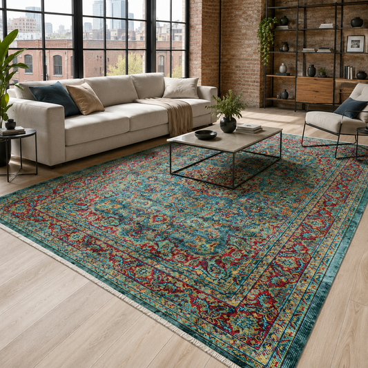 RW7105 washable chenille area rug