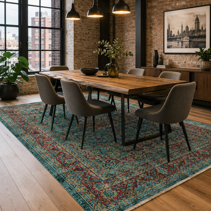 RW7105 washable chenille rug texture and pattern detail