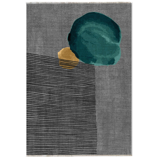 RW7106 washable chenille area rug viewed from above