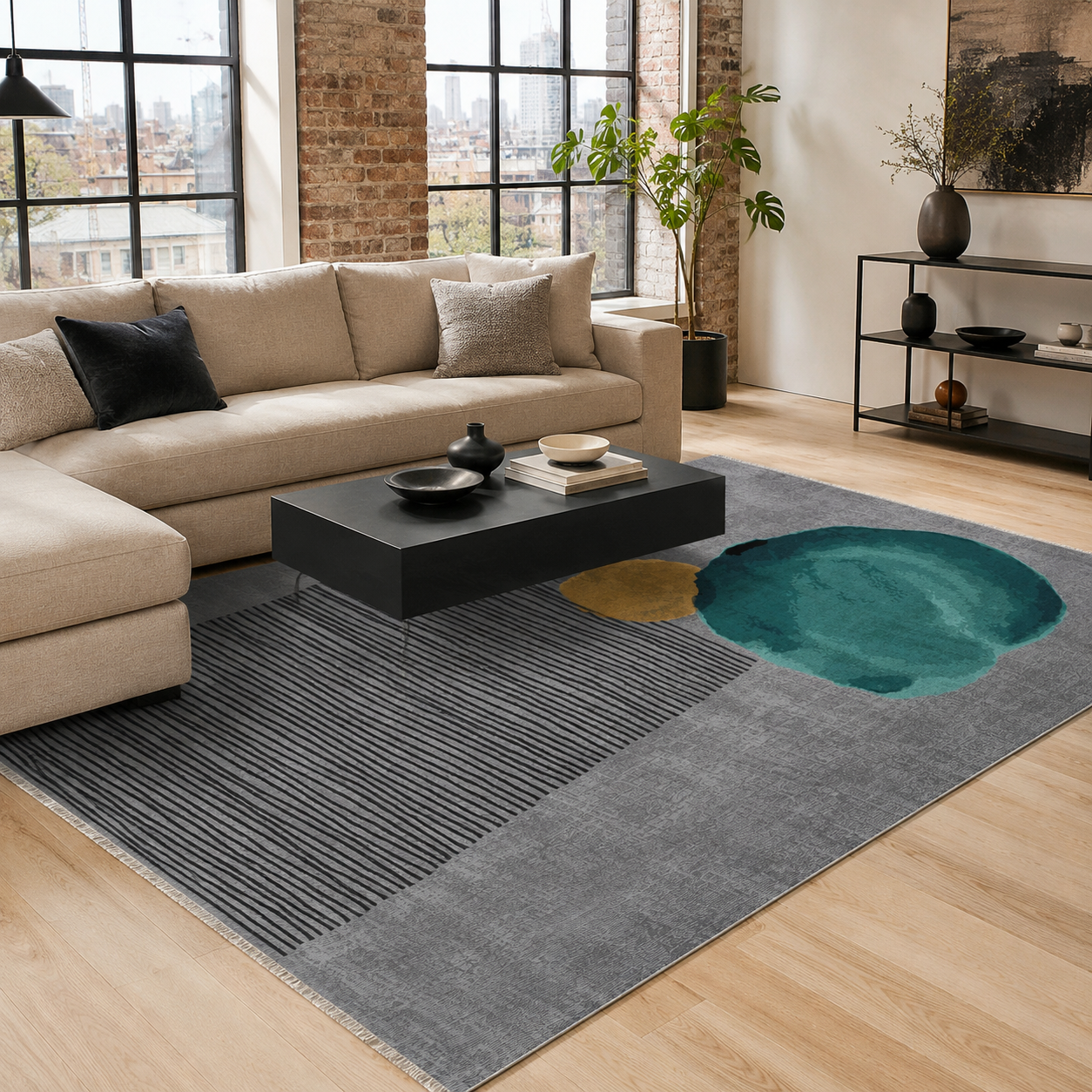 RW7106 washable chenille rug texture and pattern detail