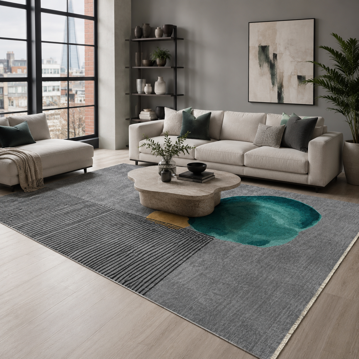 RW7106 washable chenille rug texture and pattern detail