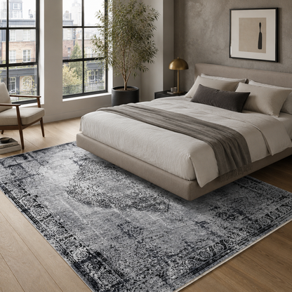 RW7107 washable chenille rug texture and pattern detail