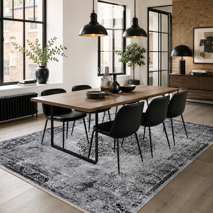 RW7107 washable chenille rug texture and pattern detail
