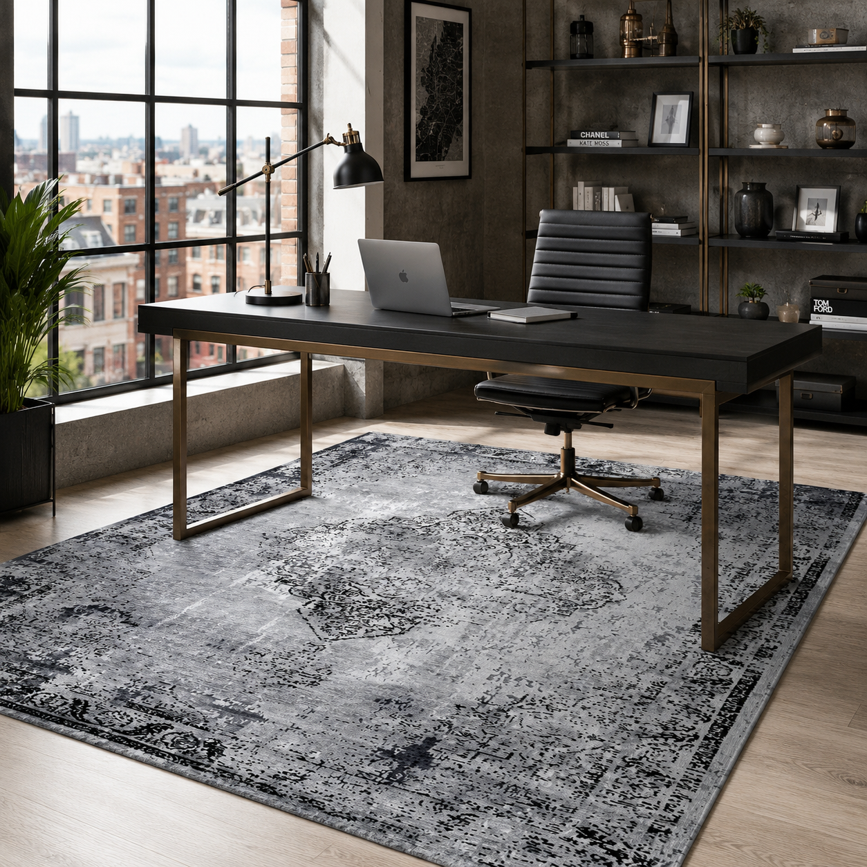 RW7107 washable chenille rug texture and pattern detail