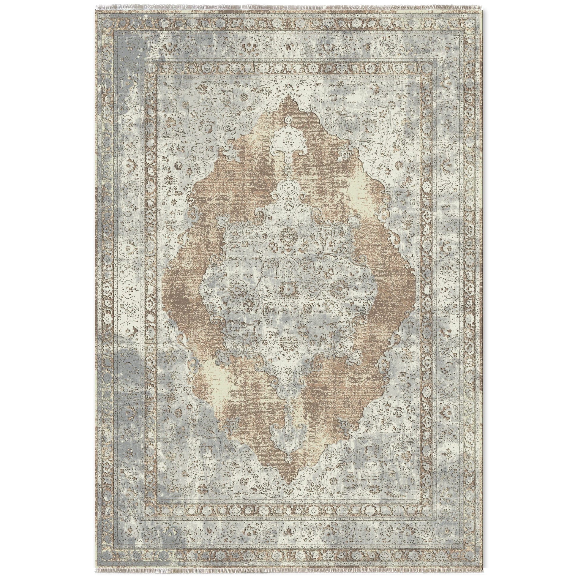 RW7108 washable chenille area rug viewed from above