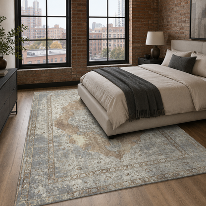 RW7108 washable chenille rug texture and pattern detail