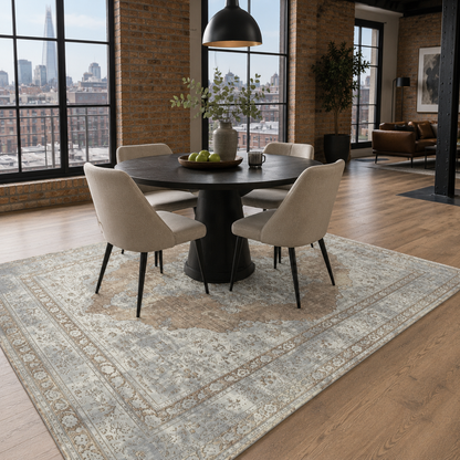 RW7108 washable chenille rug texture and pattern detail