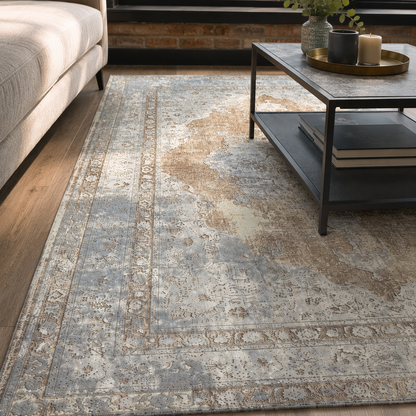 RW7108 washable chenille rug texture and pattern detail