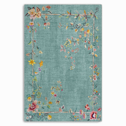 RW7113 washable chenille area rug viewed from above