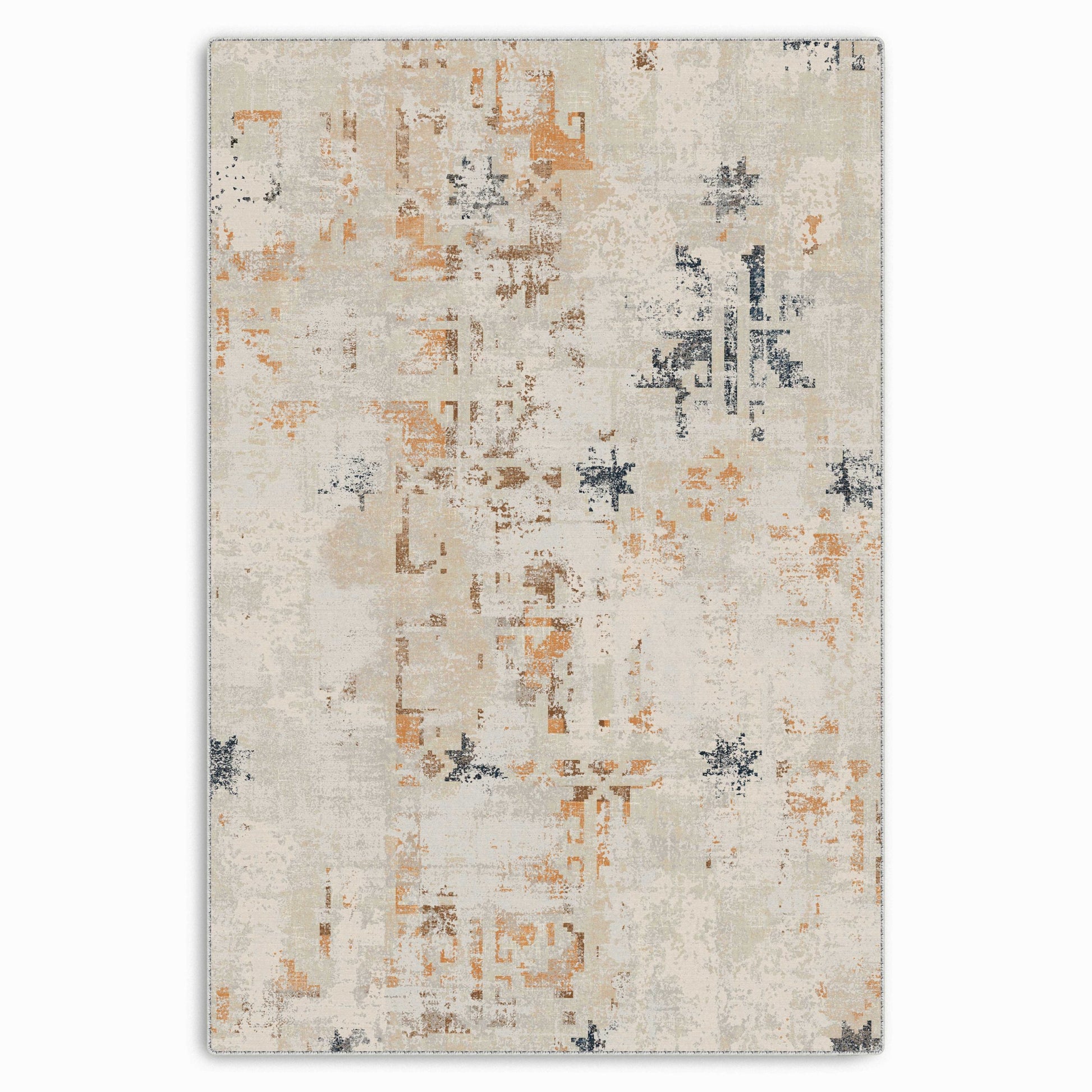 RW7116 washable chenille area rug viewed from above