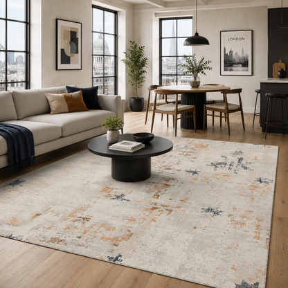 RW7116 washable chenille rug texture and pattern detail