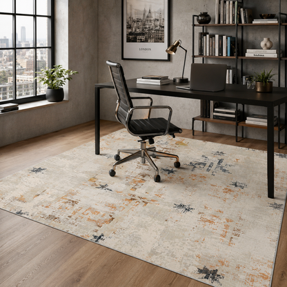 RW7116 washable chenille rug texture and pattern detail