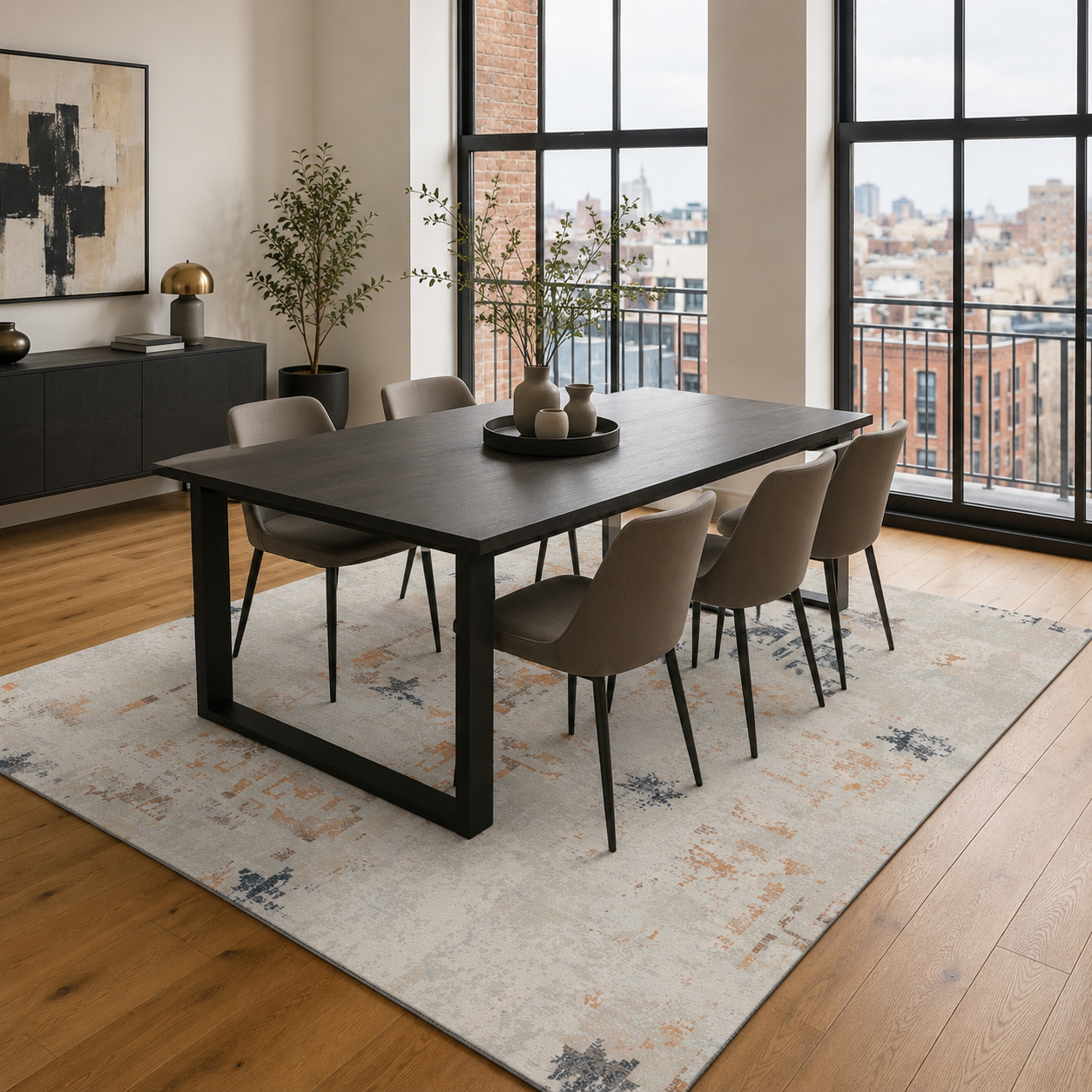 RW7116 washable chenille rug texture and pattern detail