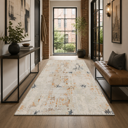 RW7116 washable chenille rug texture and pattern detail