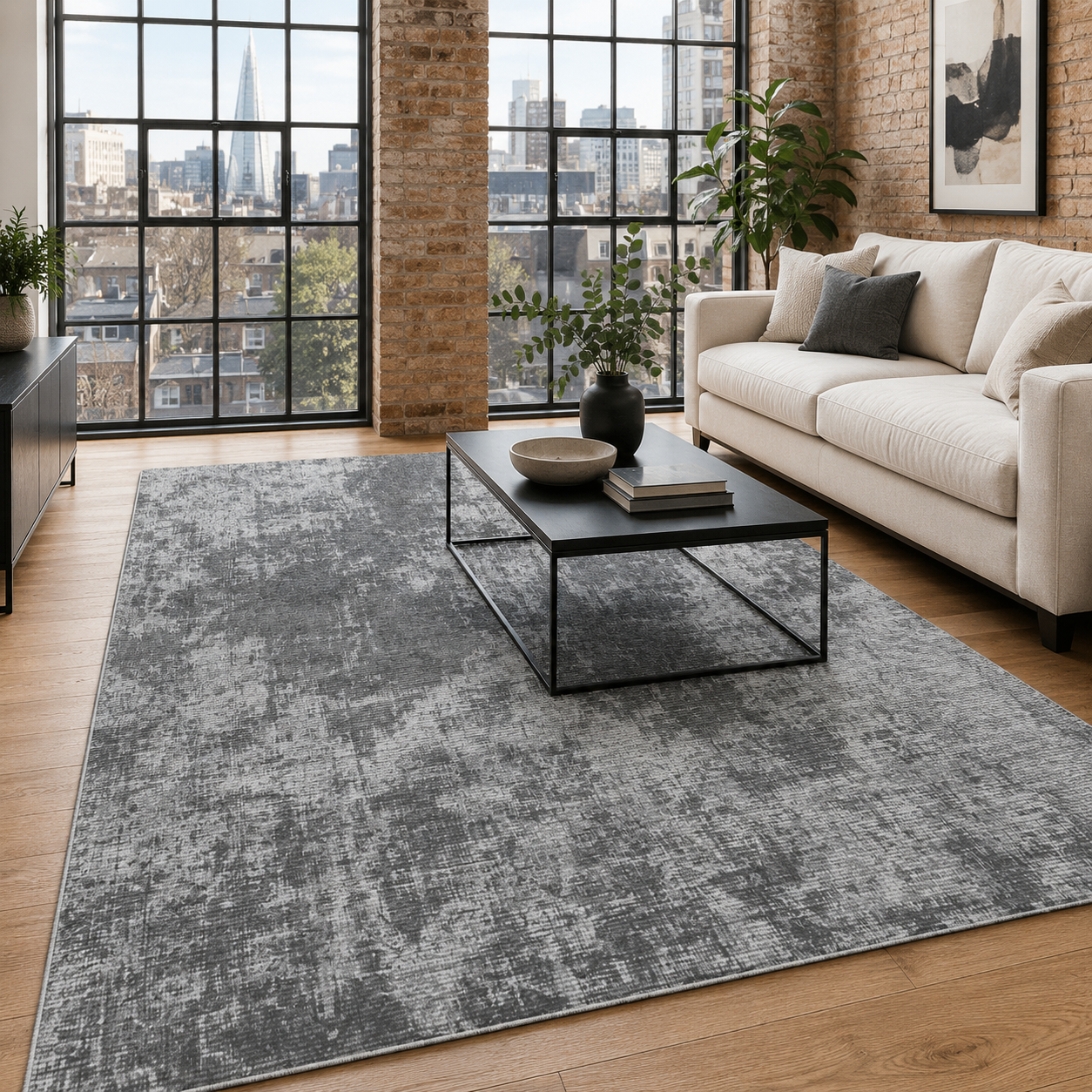 RW7117 washable chenille area rug