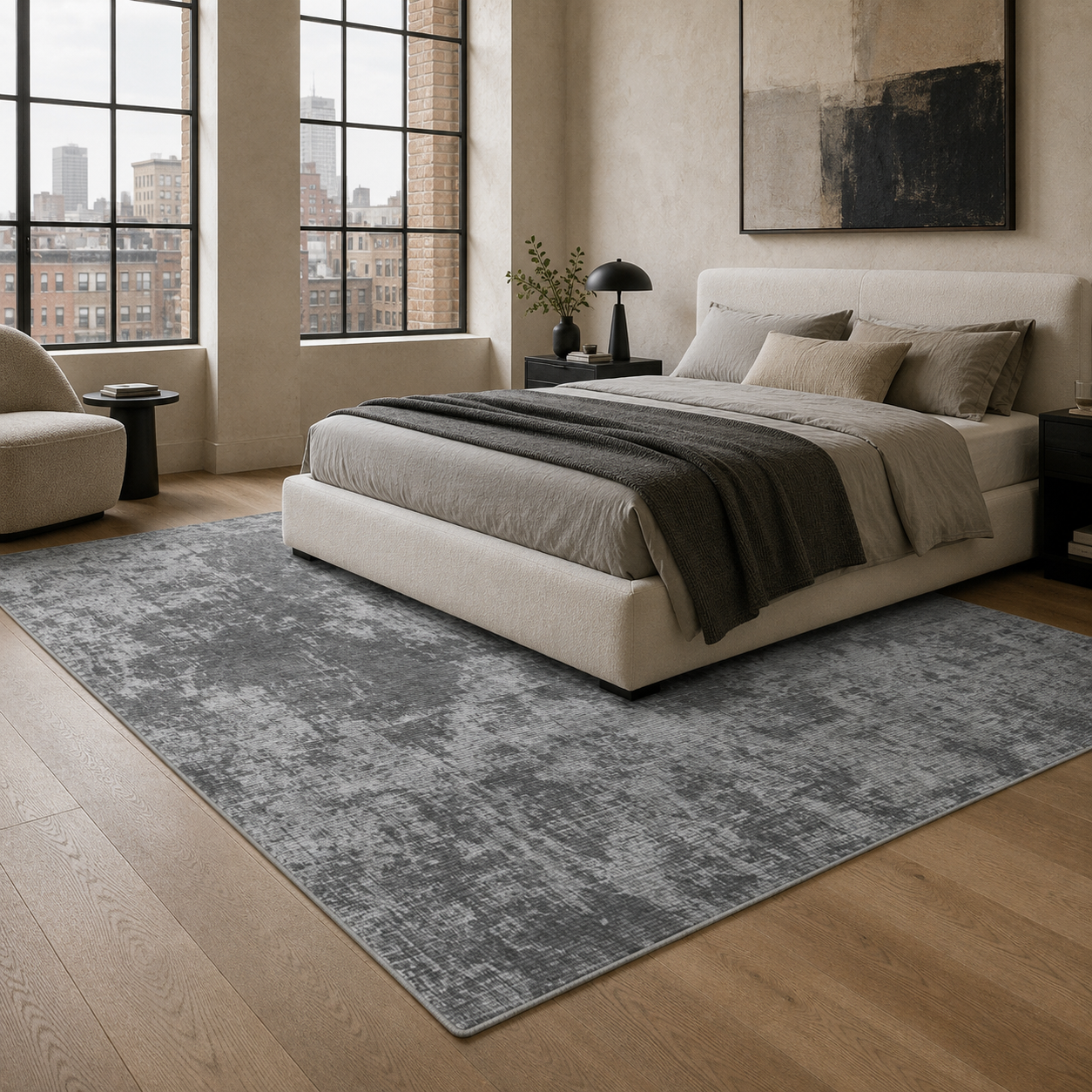 RW7117 washable chenille rug texture and pattern detail