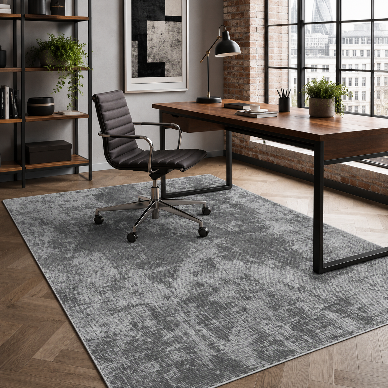 RW7117 washable chenille rug texture and pattern detail