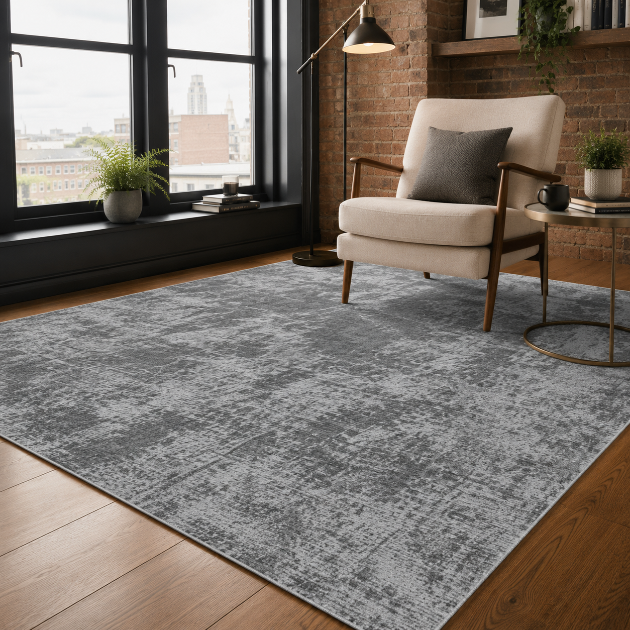 RW7117 washable chenille rug texture and pattern detail