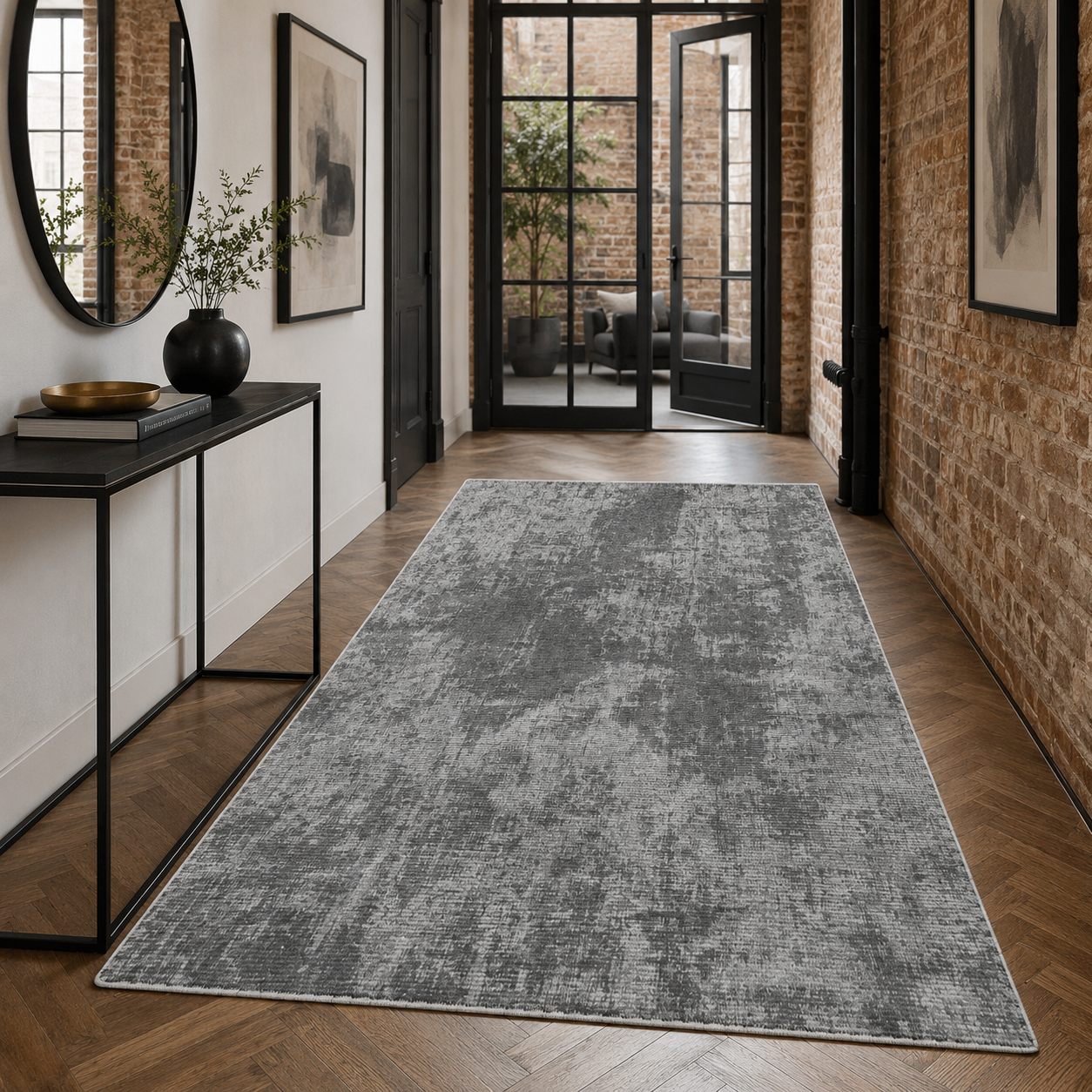 RW7117 washable chenille rug texture and pattern detail