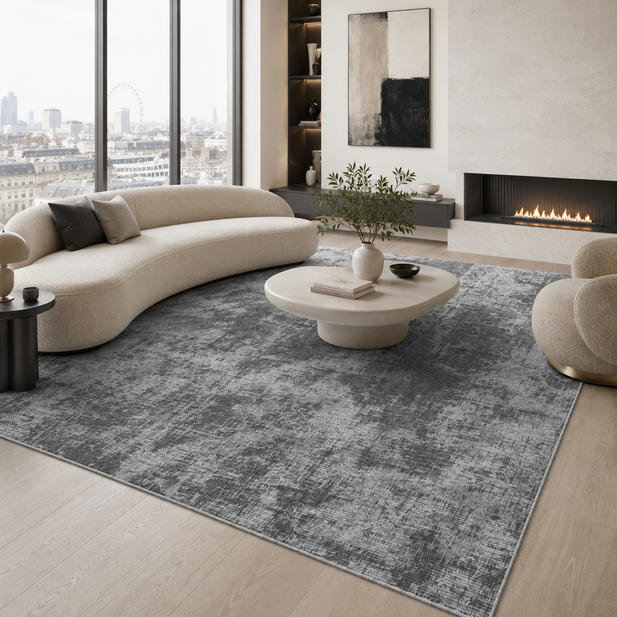 RW7117 washable chenille rug texture and pattern detail