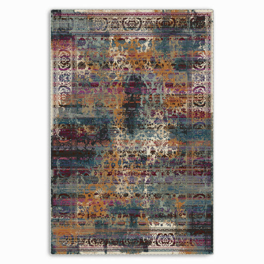 RW7118 washable chenille area rug viewed from above