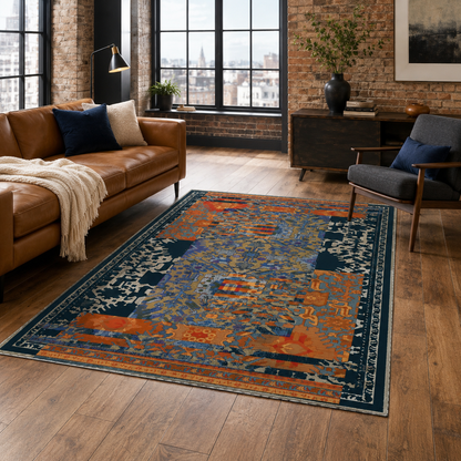 RW7119 washable chenille area rug