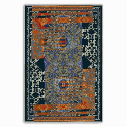 RW7119 washable chenille area rug viewed from above