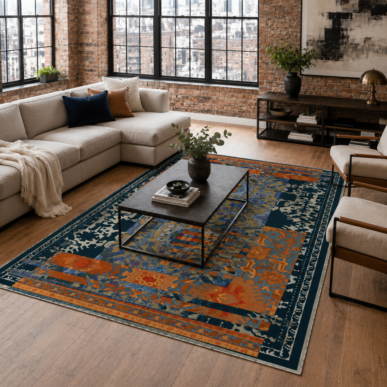RW7119 washable chenille rug texture and pattern detail