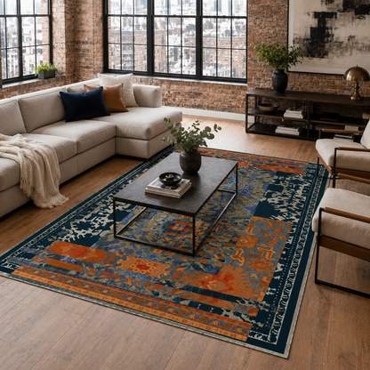 RW7119 washable chenille rug texture and pattern detail